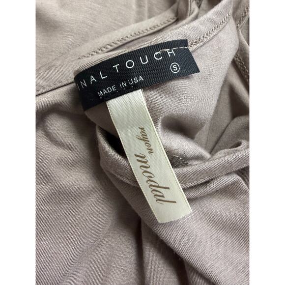 Taupe Flowy Maxi Dress – Spaghetti Strap – Boho/Resort Style - Picture 6 of 6